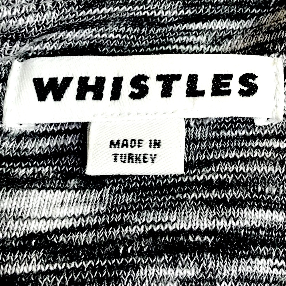 WHISTLES Ira Dress with Wrap Tie Waist in Grey Marl Size 6 - Picture 7 of 10